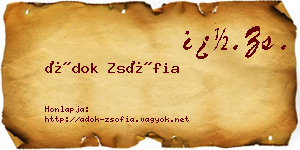 Ádok Zsófia névjegykártya